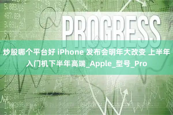 炒股哪个平台好 iPhone 发布会明年大改变 上半年入门机下半年高端_Apple_型号_Pro