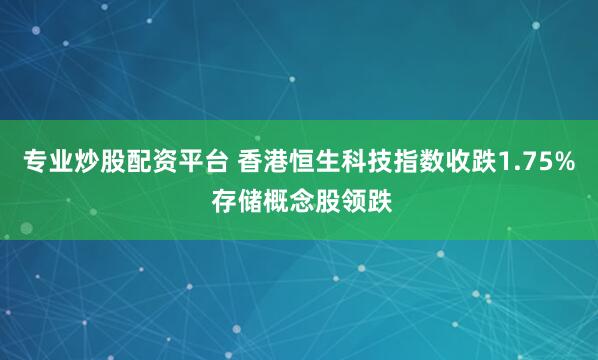 专业炒股配资平台 香港恒生科技指数收跌1.75% 存储概念股领跌